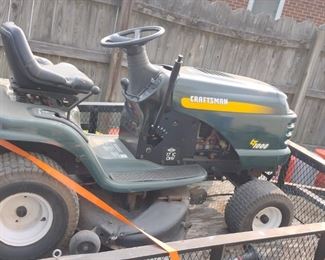 craftsman riding lawn mower we'll probably need a battery and maybe a carb clean. It ran and then sat for a year with gas in it. selling it as is 