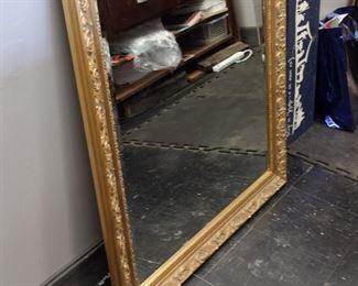 Large ornate old framed mirror