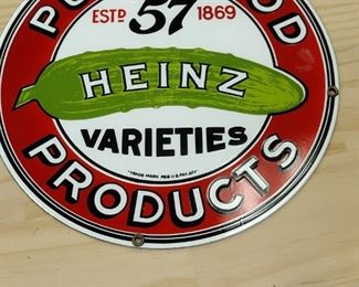 porcelain Heinz 57 advertising sign