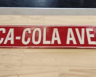 vintage Coca Cola Avenue Street sign