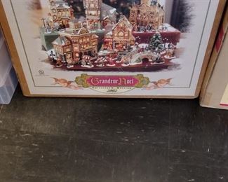 Large Victorian village set Christmas ornament