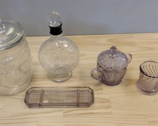 Planters peanut jar and other glass