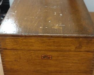 vintage card catalog box