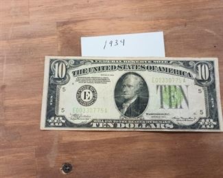 Nineteen thirty four ten dollar bill
