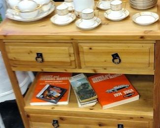 Hallway table and china