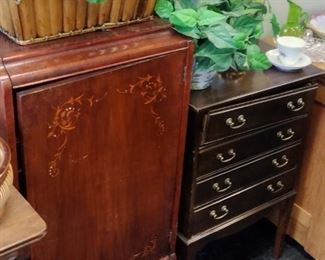 Vintage record cabinets