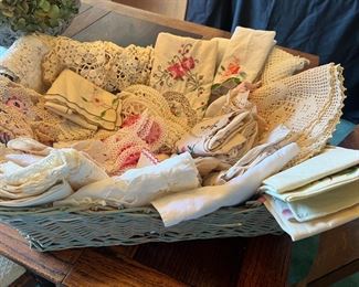 Vintage linens and doilies
