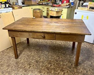 1880s Handmade Walnut Farmhouse Table