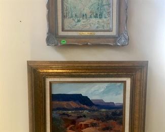 Paintings by Maurice Loriaux, a Santa Fe based artist