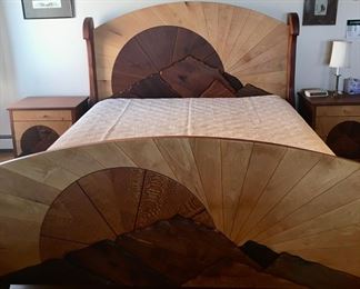 Hand carved King bed by Sam Quintana