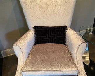 Donghia Custom Upholstery Egret Wing Chair                          45"H x 29.5"W X 24"D