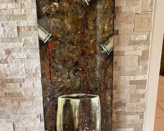 'Beaujolais Bounty' by Diana Ahrens. Signed, with Certificate of Authenticity 20"W x 60"H