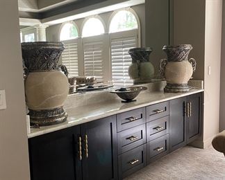 Decorative Tabletop Urns 16"Round x 25" H