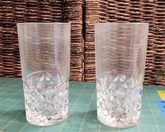 IR9050 Two Cherbourg Unit no 7 French Lead Crystal Beverage Glass by W.M. Dalton