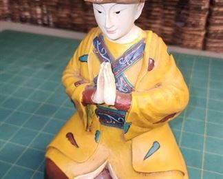 IR9093 Vintage Chinese Plastic Praying Man Wearing a Hat