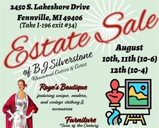 B.J. Silverstone Estate Sale Flyer