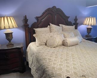 Grand statement piece King bedroom suite solid wood