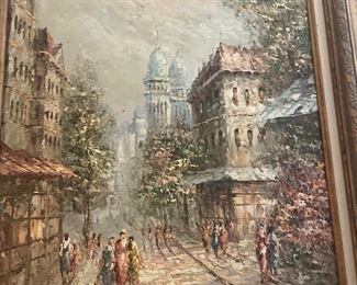 Paris original oil painting 
