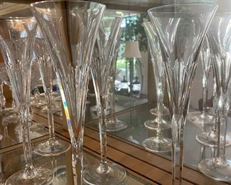 Ceska crystal champagne flutes 