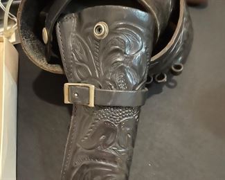 Hand tooled leather holster 