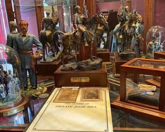  01 Vintage Civil War Memorabilia Cast Iron, Jesse Hill, Stonewall Jackson 