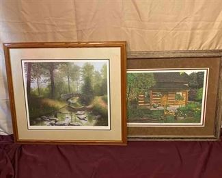 Cabin And Bridge Nature Prints 