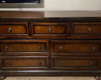 Dark Brown Wooden Bedroom Dresser 