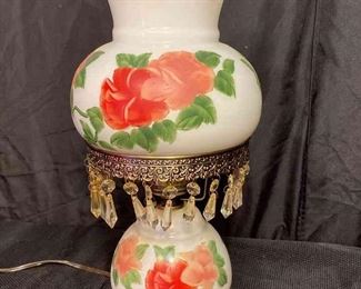 Floral Oil Style Electric Lamp 