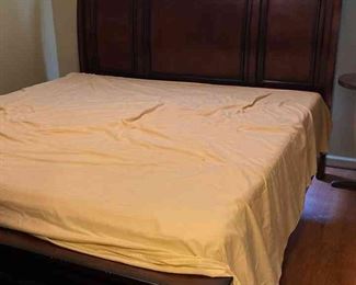 King Size Wooden Bed Frame Side Table