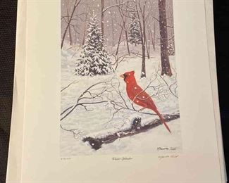 Marvin Hill Local Artist Original Prints Winter Splendor 