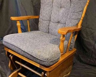 Mid Century Wingback Rocker Chair 