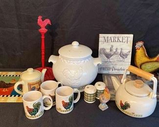 Rooster Lovers Lot Kitchen Essentials, Cookie Jar, Vintage 