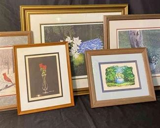 Variety Of Framed Nature Prints 