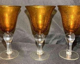 Vintage Artland Hand Blown Goblets 