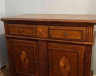 Vintage Patterned Wooden Cabinet 