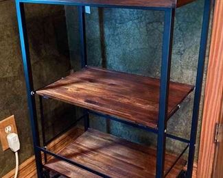 Wooden Rolling Bar Cart Coffee Tea Cart 