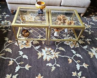 Interlude Home Furniture Brass & Glass Coffee Table