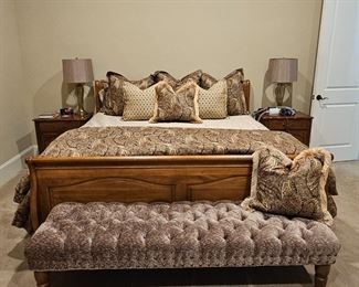 Ethan Allen King Bed with Nightstands