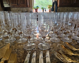 Mikasa Ariana Gold Crystal Stemware