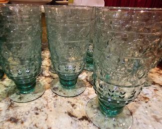 Vintage Mikasa Harvest Garden Green Glassware