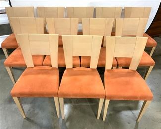 Set 12 Upholstered Seat Side Chairs
