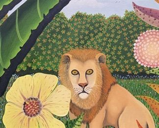 Branko Paradis Jungle Lion Oil Painting
