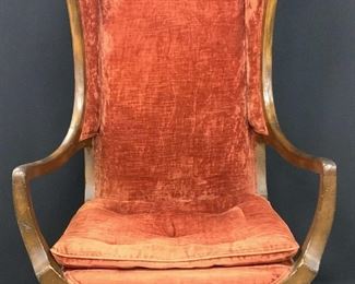 PHILIP BRUCE Vtg Wooden Victorian Balloon Chair
