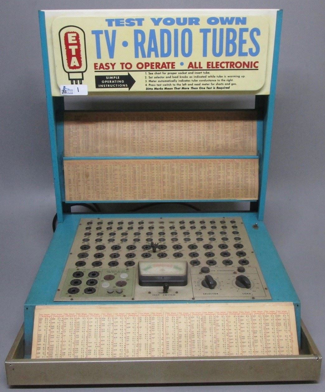 VINTAGE STORE DISPLAY AND TUBE CHECKER