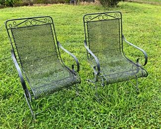 Set of metal outdoor chairs $75