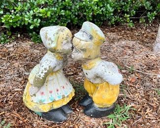 Concrete Dutch girl and boy $45
