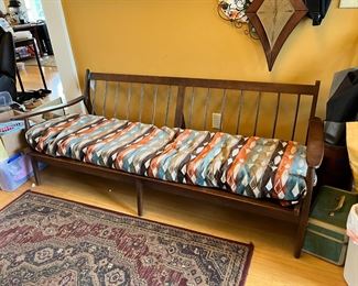 Beautiful MC bench - cushion is new and ready to cover with this fabric or fabric of your choice $395 (only 25% off 2nd and 3rd day)
