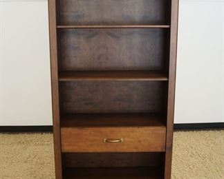 1008	BARONET WOOD SHELF W/ONE DRAWER & PANELED SIDES, APPROXIMATELY 36 IN X 15 IN X 74 IN HIGH
