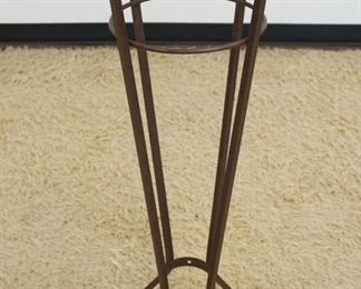 1021	PEDESTAL GLASS TOP TABLE, APPROXIMATELY 14 IN X 36 IN
