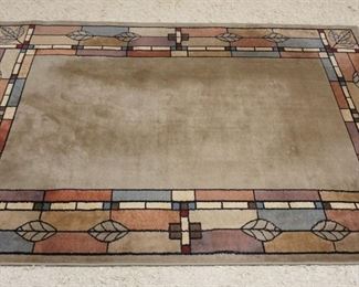 1028	SHAW MISSION STYLE AREA RUG, APPROXIMATELY 90 IN X 63 IN
